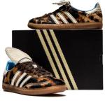 Adidas X Wales Bonner Samba Pony Leopard Dark Brown