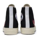 Converse Comme des Garcons x Chuck Taylor All Star Hi Play Black White