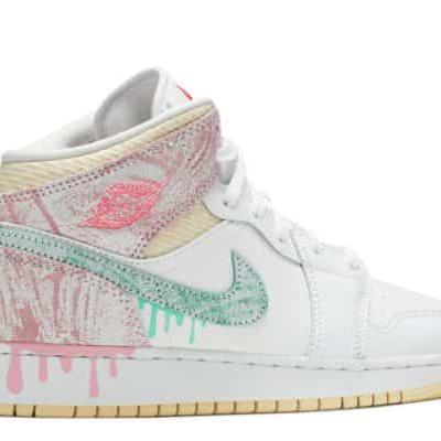 Nike Air Jordan 1 Mid Paint Drip (GS)